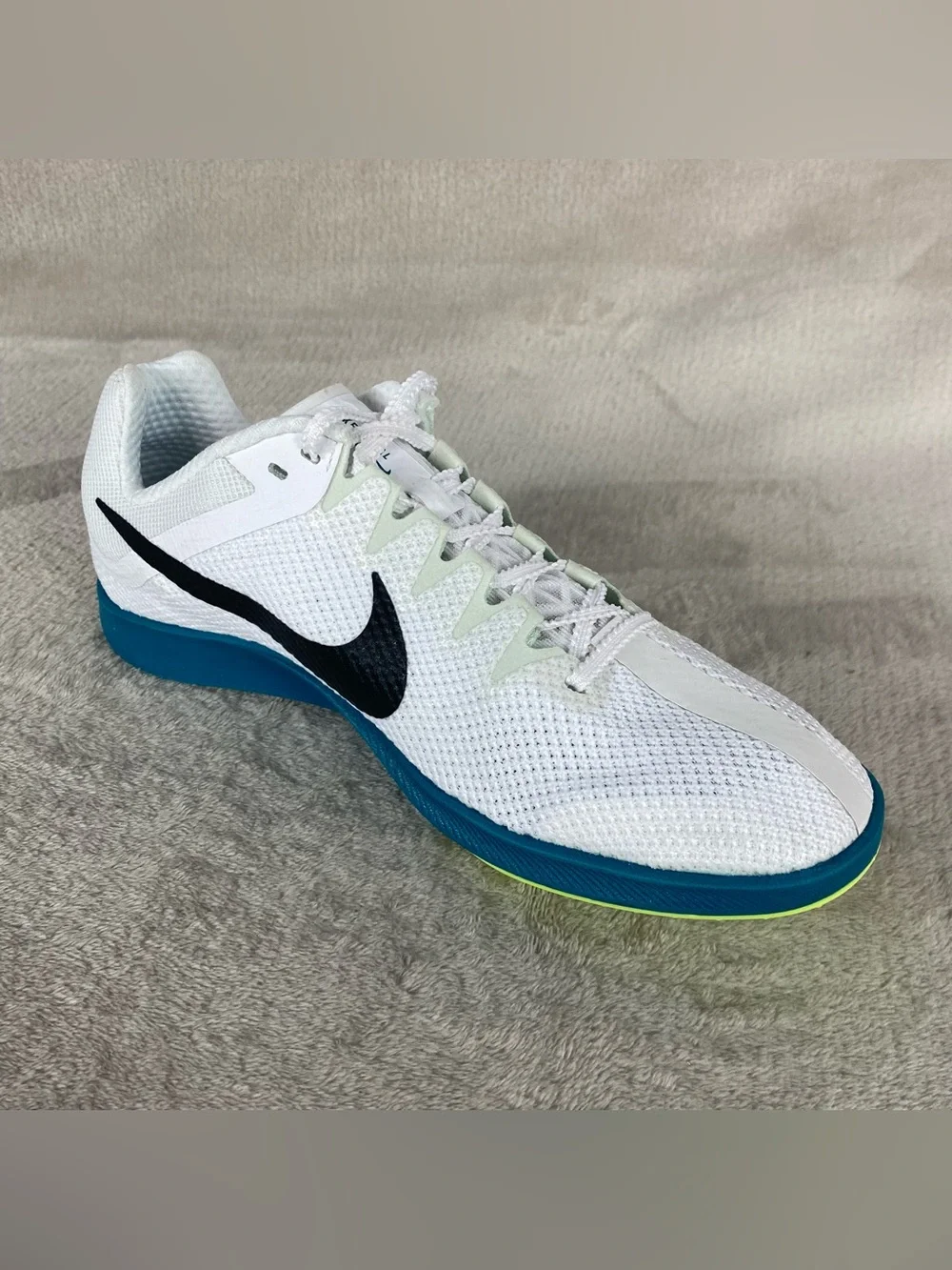 Nike Zoom Rival Distance White Mens Size 9 Track Shoes Spikes FZ9653-102 NEW